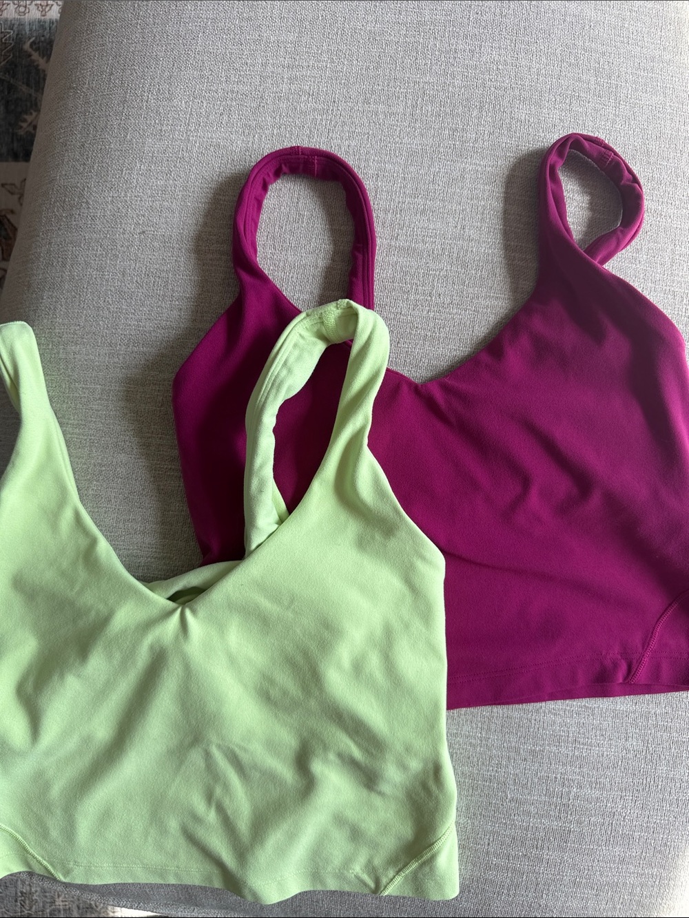lululemon Align Tank Tops - Fuchsia and Lime